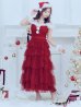 画像4: 【即日発送！】【サンタコス 4点セット】【M-XLサイズ/1カラー】オフショルフリルチュールサンタコスプレ[YMT]