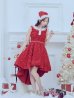 画像8: 【即日発送！】【サンタコス 4点セット】【S-Mサイズ/2カラー】立体ローズショートインスカートサンタコスプレ[YMT]