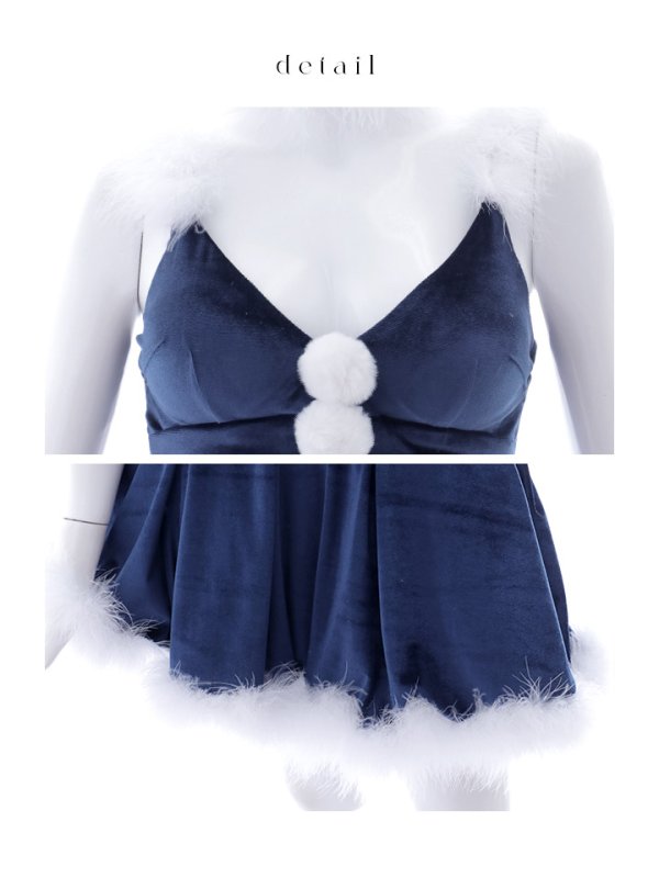 画像39: 【即日発送！】【サンタコス 6点セット】【S-Mサイズ/2カラー】シンプルベロアフレアセットアップサンタ[OF04]