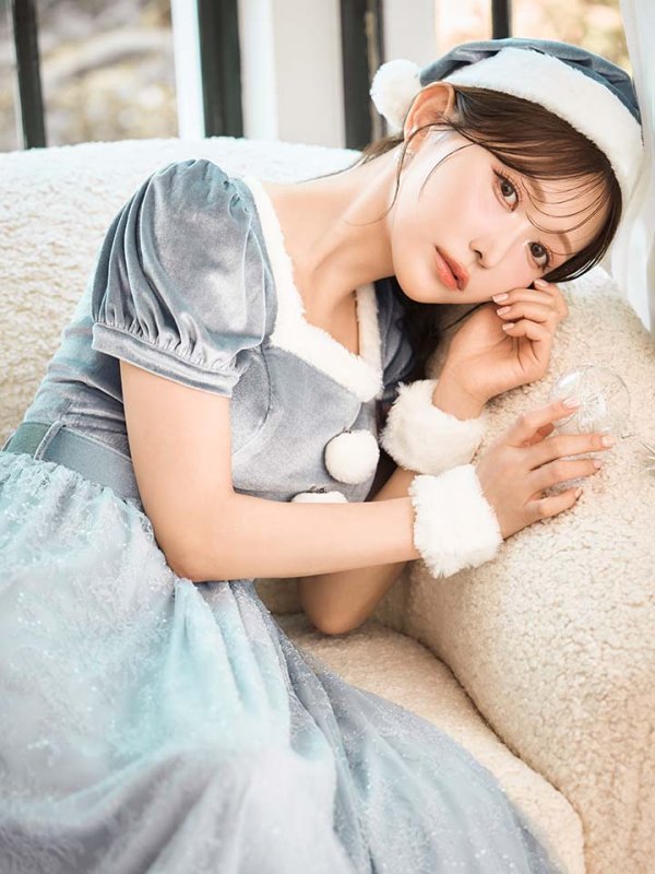 画像22: SALE!【サンタコス 5点セット】【S-Mサイズ/2カラー】ベロアワンピースサンタ[OF01]