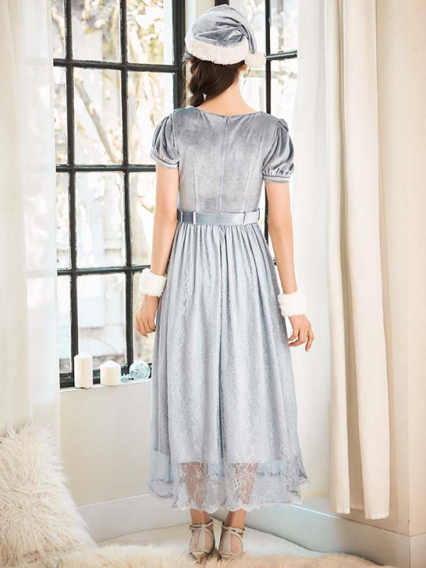 画像26: SALE!【サンタコス 5点セット】【S-Mサイズ/2カラー】ベロアワンピースサンタ[OF01]