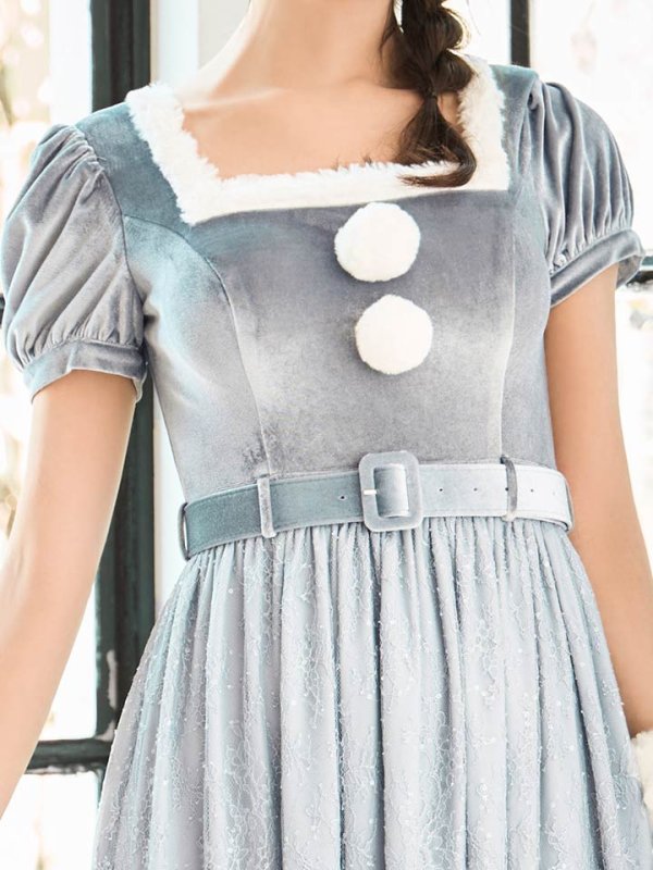 画像27: SALE!【サンタコス 5点セット】【S-Mサイズ/2カラー】ベロアワンピースサンタ[OF01]