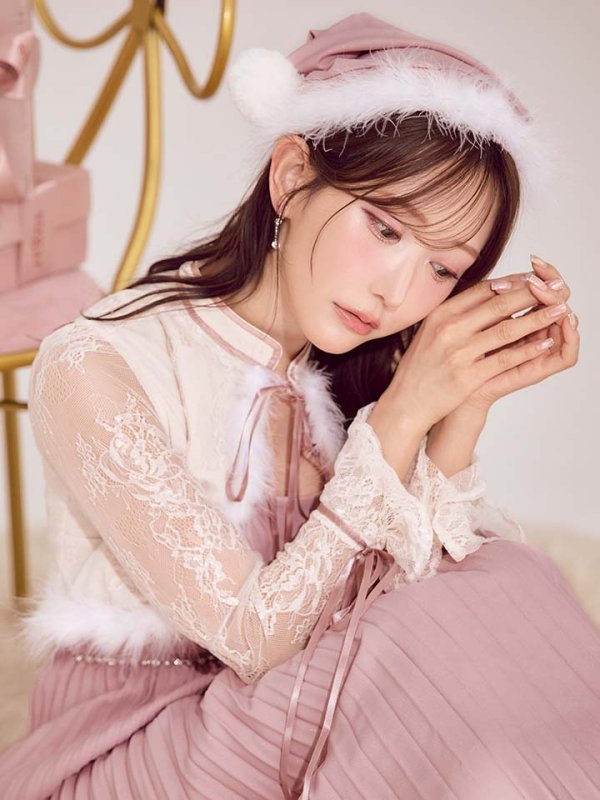 画像11: 【ノベルティ対象】【即日発送！】【サンタコス 4点セット】【S-Lサイズ/1カラー】ボレロ付きワンピースサンタ[OF01]