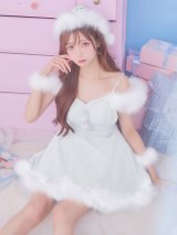 【即日発送！】【サンタコス 4点セット】【S-Lサイズ/3カラー】フレアチュールサンタコスプレ[OF04]