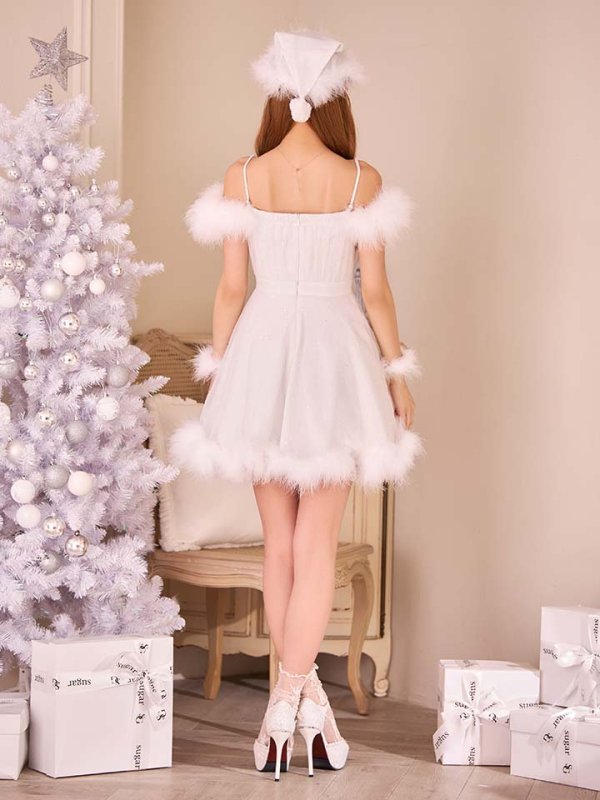 画像10: 【即日発送！】【サンタコス 4点セット】【S-Lサイズ/3カラー】フレアチュールサンタコスプレ[OF04]