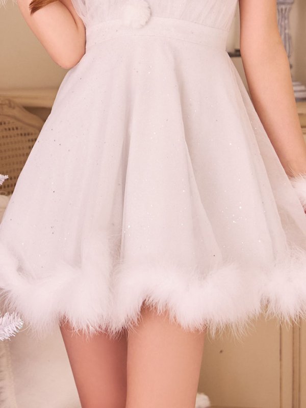 画像12: 【即日発送！】【サンタコス 4点セット】【S-Lサイズ/3カラー】フレアチュールサンタコスプレ[OF04]