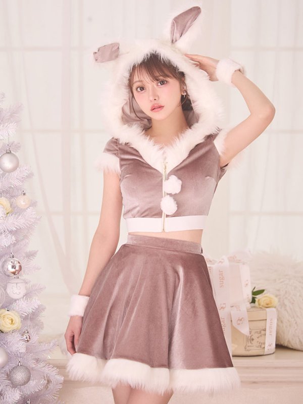 画像13: 【即日発送】【サンタコス 5点セット】【XS-XLサイズ/4カラー】セットアップバニーフレアサンタ[OF04]