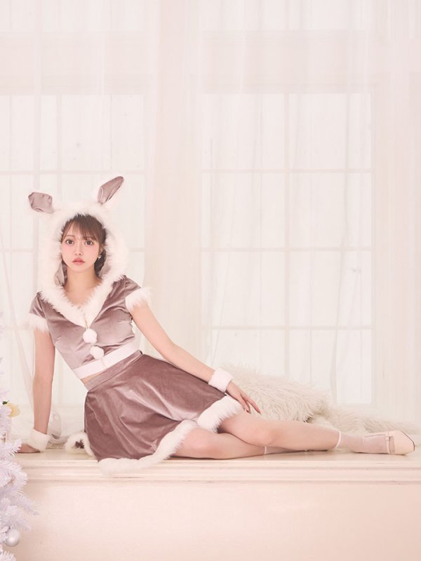 画像21: 【即日発送】【サンタコス 5点セット】【XS-XLサイズ/4カラー】セットアップバニーフレアサンタ[OF04]