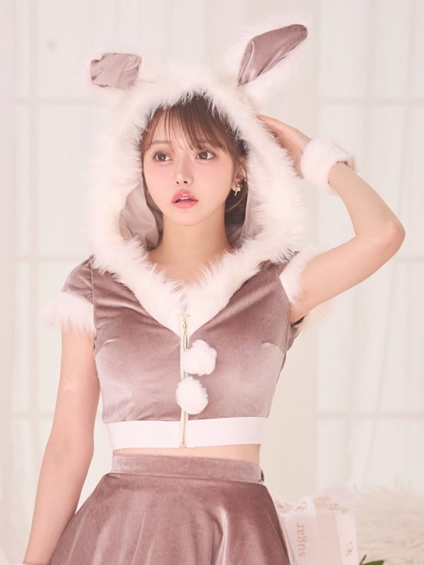 画像22: 【即日発送】【サンタコス 5点セット】【XS-XLサイズ/4カラー】セットアップバニーフレアサンタ[OF04]