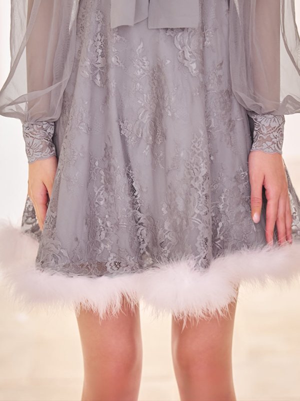 画像17: 【ノベルティ対象】【即日発送！】【サンタコス 3点セット】【XS-Lサイズ/2カラー】フロントビッグリボンオフショル袖付きフレアサンタ[OF04]