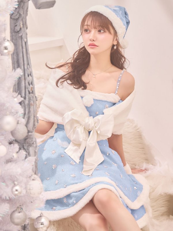画像31: 【即日発送！】【サンタコス 5点セット】【XS-XLサイズ/4カラー】ケープ付きフレアサンタコスプレ[OF04]