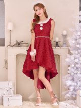 【即日発送！】【サンタコス 4点セット】【S-Mサイズ/2カラー】立体ローズショートインスカートサンタコスプレ[OF04]