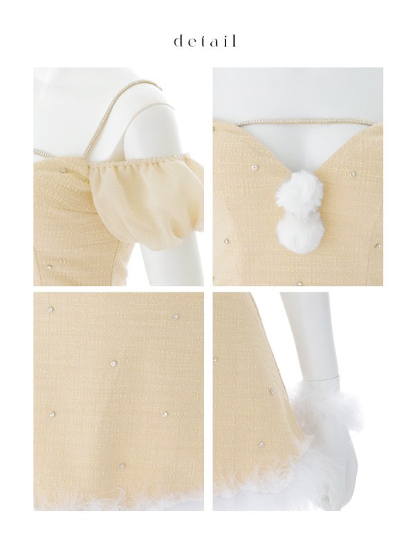 画像40: 【ノベルティ対象】【即日発送】【送料無料！】【サンタ】パフスリーブセットアップサンタコスプレ【コスプレ5点セット】【XS-Mサイズ/2カラー】[OF04]