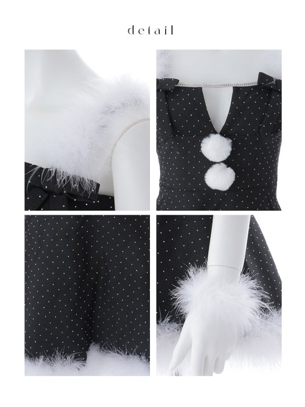 画像37: 【即日発送】【サンタ】リボンファーサンタコスプレ【コスプレ4点セット】【XS-XLサイズ/2カラー】[OF04]