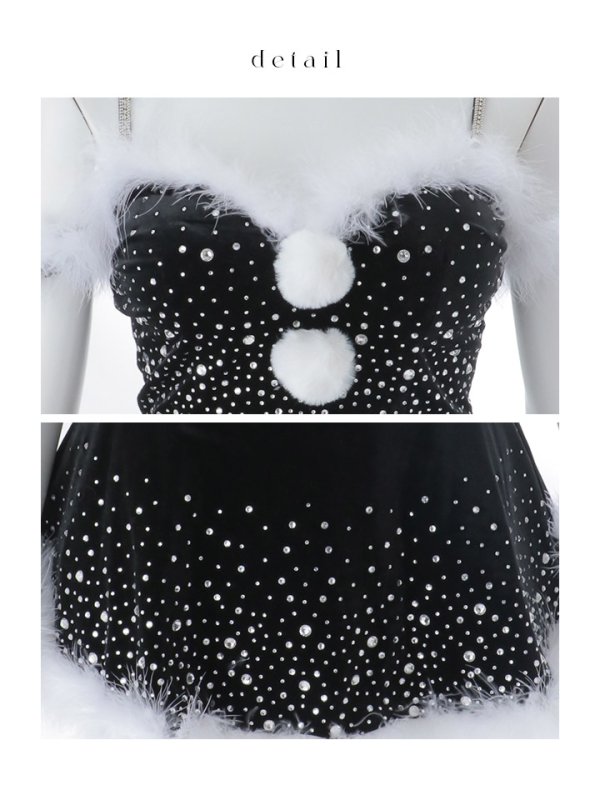 画像47: 【即日発送】【送料無料！】【サンタ】スノービジューセットアップサンタコスプレ【コスプレ5点セット】【XS-Lサイズ/3カラー】[OF04]