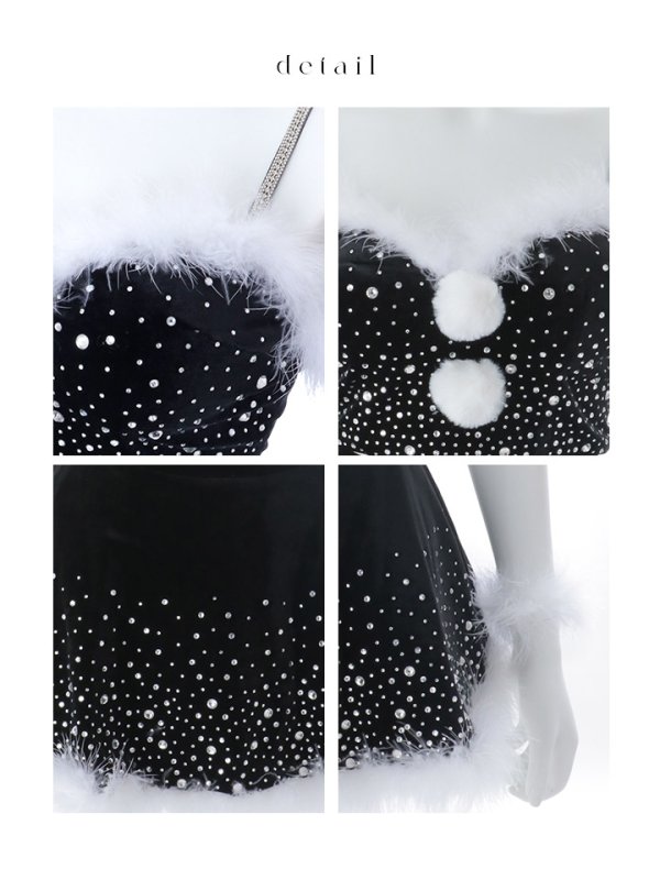 画像48: 【即日発送】【送料無料！】【サンタ】スノービジューセットアップサンタコスプレ【コスプレ5点セット】【XS-Lサイズ/3カラー】[OF04]