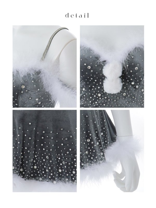 画像44: 【即日発送】【送料無料！】【サンタ】スノービジューセットアップサンタコスプレ【コスプレ5点セット】【XS-Lサイズ/3カラー】[OF04]