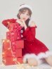 画像33: 【ノベルティ】【即日発送】【サンタ】袖付きシフォンワンピースビジューサンタコスプレ【コスプレ3点セット】【S-Mサイズ/2カラー】[OF03]