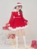 画像28: 【ノベルティ】【即日発送】【サンタ】袖付きシフォンワンピースビジューサンタコスプレ【コスプレ3点セット】【S-Mサイズ/2カラー】[OF03]