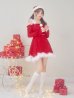 画像29: 【ノベルティ】【即日発送】【サンタ】袖付きシフォンワンピースビジューサンタコスプレ【コスプレ3点セット】【S-Mサイズ/2カラー】[OF03]