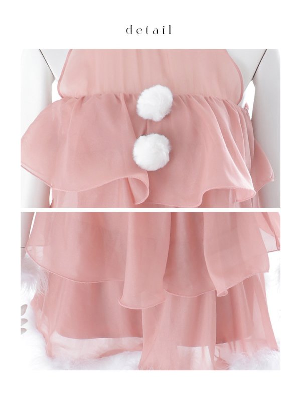 画像35: 【即日発送】【サンタ】アメスリフリルホルターネックサンタコスプレ【コスプレ4点セット】【XS-Lサイズ/2カラー】[OF04]