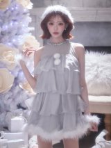 【即日発送】【サンタ】アメスリフリルホルターネックサンタコスプレ【コスプレ4点セット】【XS-Lサイズ/2カラー】[HC03]明日花キララ着用