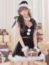 【即日発送】【サンタ】チュールリボンアーガイル風サンタコスプレ【コスプレ6点セット】【XS-XLサイズ/3カラー】[OF04]