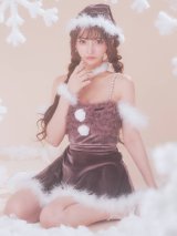 【即日発送】【送料無料！】【サンタ】チュールフリルオフショルセットアップサンタコスプレ【コスプレ6点セット】【XS-Lサイズ/2カラー】[OF04]