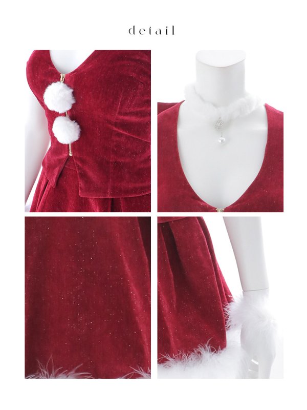 画像36: 【即日発送】【サンタ】ホルターネックジップセットアップサンタコスプレ【コスプレ6点セット】【XS-XLサイズ/2カラー】[OF04]