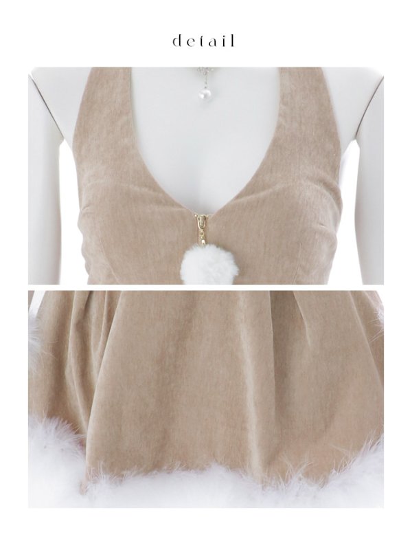 画像39: 【即日発送】【サンタ】ホルターネックジップセットアップサンタコスプレ【コスプレ6点セット】【XS-XLサイズ/2カラー】[OF04]