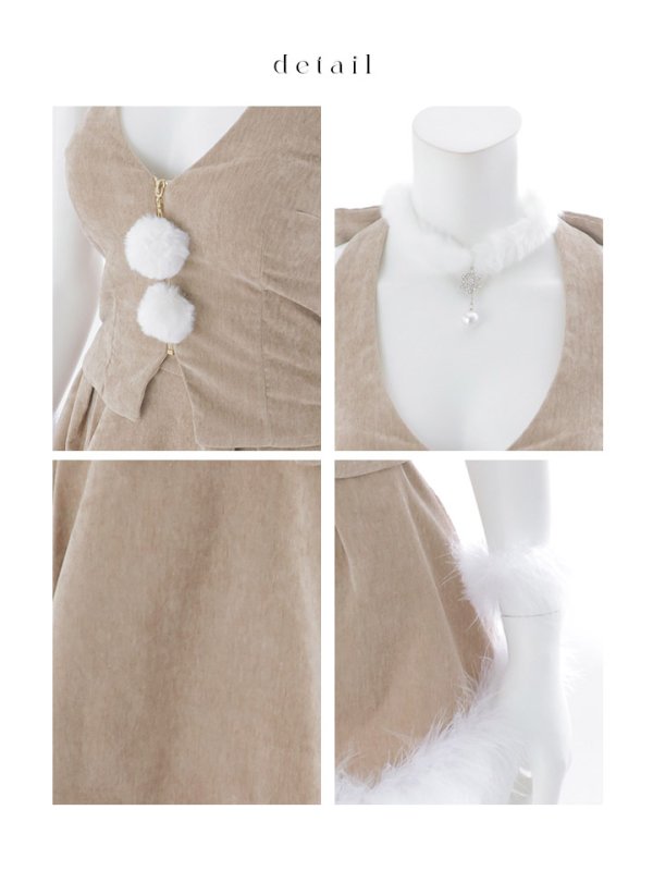 画像40: 【即日発送】【サンタ】ホルターネックジップセットアップサンタコスプレ【コスプレ6点セット】【XS-XLサイズ/2カラー】[OF04]