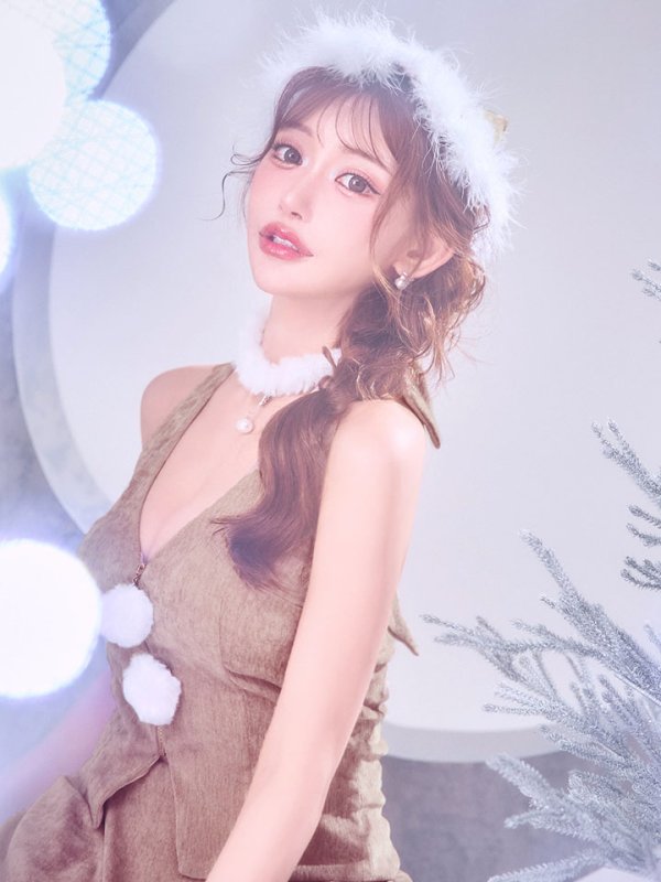 画像7: 【即日発送】【サンタ】ホルターネックジップセットアップサンタコスプレ【コスプレ6点セット】【XS-XLサイズ/2カラー】[OF04]