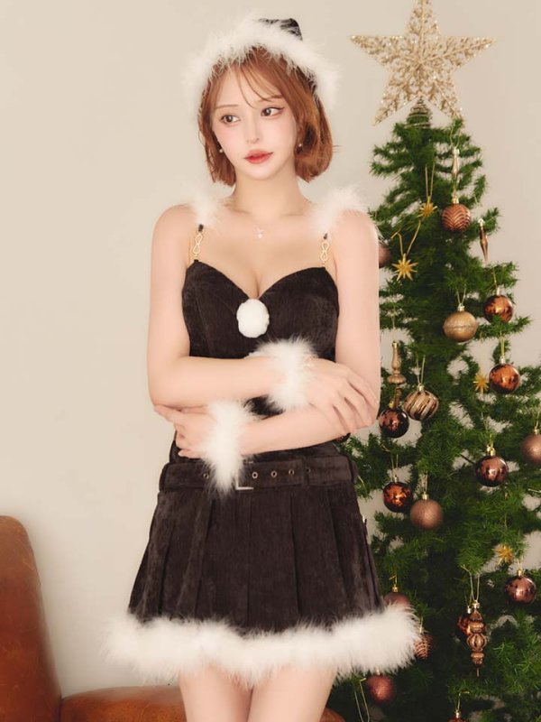 画像19: 【即日発送】【サンタ】クラシカルベルト付きサンタコスプレ【コスプレ6点セット】【XS-Lサイズ/3カラー】[OF04]