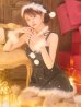 画像1: 【即日発送】【サンタ】　紐リボンフレアビジューサンタコスプレ【コスプレ5点セット】【XS-Mサイズ/2カラー】[OF04] (1)