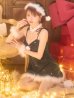 画像2: 【即日発送】【サンタ】　紐リボンフレアビジューサンタコスプレ【コスプレ5点セット】【XS-Mサイズ/2カラー】[OF04] (2)