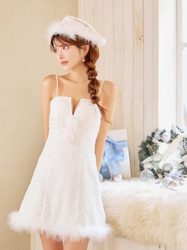 画像5: 【即日発送】【サンタ】キャミスパンコールサンタコスプレ【コスプレ5点セット】【XS-Mサイズ/1カラー】[OF03]