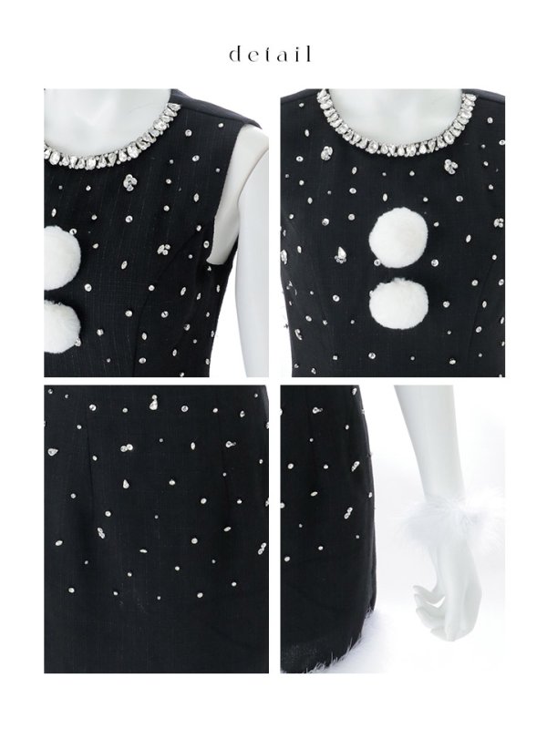 画像27: 【即日発送】【サンタ】ストーンビジューノースリーブタイトサンタコスプレ【コスプレ4点セット】【XS-Lサイズ/3カラー】[OF03]