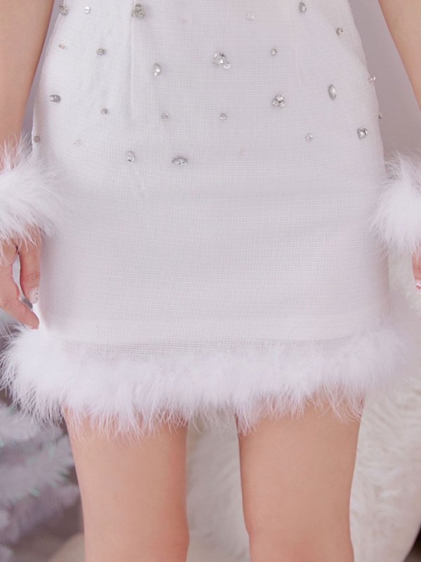 画像14: 【即日発送】【サンタ】ストーンビジューノースリーブタイトサンタコスプレ【コスプレ4点セット】【XS-Lサイズ/3カラー】[OF03]