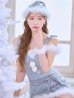 画像7: 【予約 / 12月上旬発送予定】【送料無料！】【サンタ】ラメニットリボンセットアップサンタコスプレ【コスプレ5点セット】【XS-Lサイズ/2カラー】[OF03] (7)