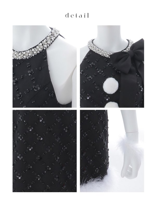 画像42: 【即日発送】【サンタ】サイドリボンツイードビジューサンタコスプレ【コスプレ5点セット】【XS-Lサイズ/2カラー】[OF01]