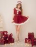 画像27: 【ノベルティ】【予約 / 11月中旬発送予定】【送料無料！】【サンタ】ワンショルリボンドットチュールサンタコスプレ【コスプレ4点セット】【XS-Lサイズ/2カラー】[OF03] (27)