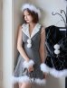 画像22: 【即日発送】【サンタ】ファー襟付きラメワンピサンタコスプレ【コスプレ4点セット】【S-Mサイズ/2カラー】[OF01] (22)