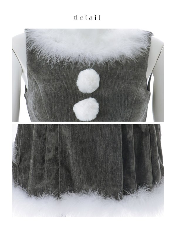 画像26: 【即日発送】【サンタ】ベルト付きファーサンタコスプレ【コスプレ4点セット】【XS-XLサイズ/3カラー】[OF04]