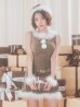 画像3: 【即日発送】【サンタ】ベルト付きファーサンタコスプレ【コスプレ4点セット】【XS-XLサイズ/3カラー】[OF04] (3)