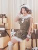 画像20: 【即日発送】【サンタ】ベルト付きファーサンタコスプレ【コスプレ4点セット】【XS-XLサイズ/3カラー】[OF04] (20)