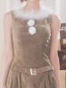 画像28: 【即日発送】【サンタ】ベルト付きファーサンタコスプレ【コスプレ4点セット】【XS-XLサイズ/3カラー】[OF04] (28)