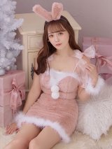 【予約 / 11月下旬発送予定】【送料無料！】【サンタ】チュールリボンセットアップサンタコスプレ【コスプレ4点セット】【S-Mサイズ/2カラー】