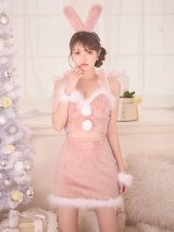 【即日発送】【サンタ】チュールリボンセットアップサンタコスプレ【コスプレ7点セット】【XS-Mサイズ/2カラー】[OF01]