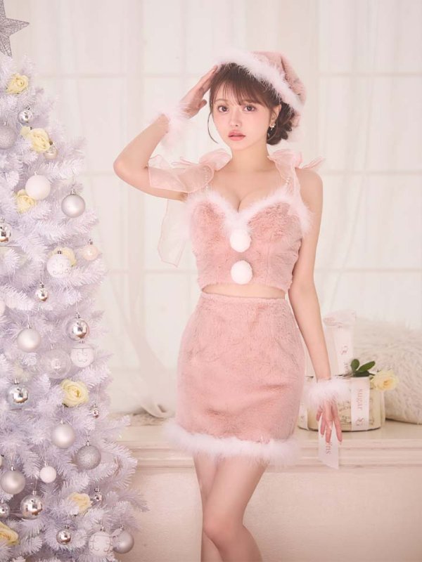 画像14: 【即日発送】【サンタ】チュールリボンセットアップサンタコスプレ【コスプレ7点セット】【XS-Mサイズ/2カラー】[OF01]