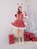 画像16: 【一部予約商品/11月中旬発送予定】【サンタコス 4点セット】【XS-XLサイズ/3カラー】ラメツイードミニワンピースサンタ[YMT]
